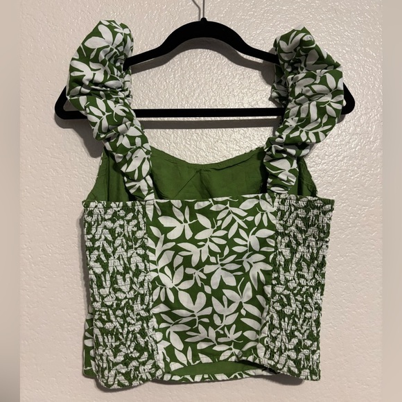 Abercrombie bubble strap poplin top - Picture 2 of 3